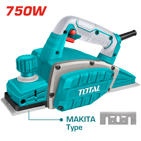 Total tools Electric planer 82 mm 750 W - TL7508226