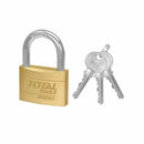 TOTAL TOOLS Heavy Duty Brass Padlock 20mm - TLK32202