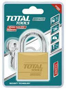 TOTAL TOOLS Heavy Duty Brass Padlock 50mm - TLK32502