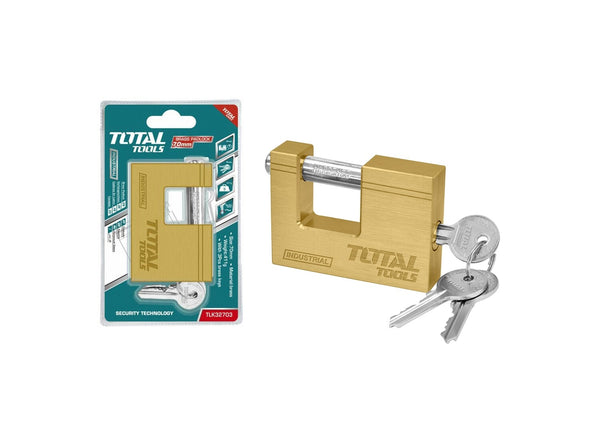توتال تولز قفل نحاس شديد التحمل مربع 70 ملى - TLK32703
