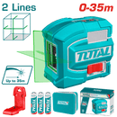 Total Tools 2-Line Green Laser Level 35m – TLL156601
