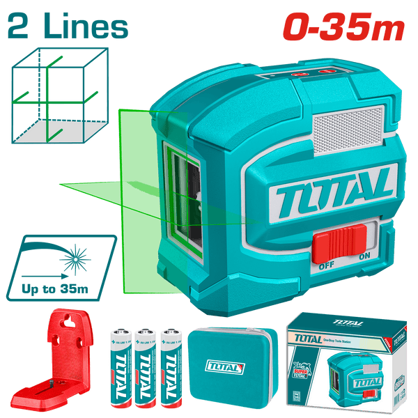 Total Tools 2-Line Green Laser Level 35m – TLL156601