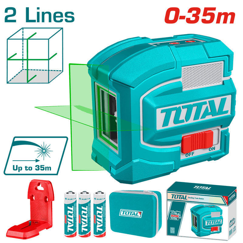 Total Tools 2-Line Green Laser Level 35m – TLL156601