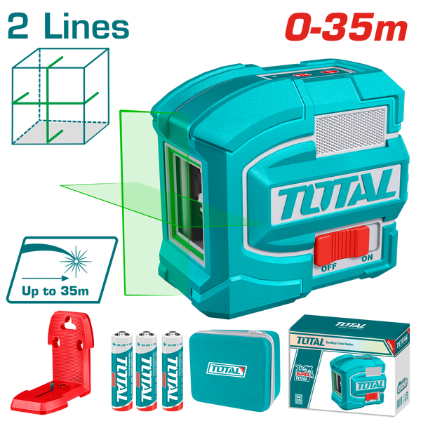 Total Tools 2-Line Green Laser Level 35m – TLL156601