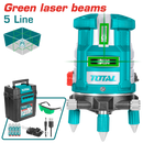 TOTAL TOOLS Self-leveling line laser(Green laser beams) 5 Lines- 30 Meter-TLL305205