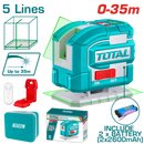 توتال تولز ميزان ليزر 5 خط اخضر  360 درجة  35 متر  - TLL306502