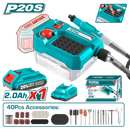 توتال تولز صاروخ مينى كرافت بطارية 20 فولت + بطاريه و شاحن + 40 ق اكسسوارت - TMGLI20011