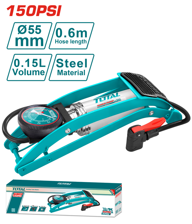 Total tools Foot pump 55* 120 mm - TMPP5511