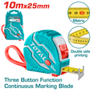 TOTAL TOOLS Steel measuring tape 10m x 25mm - TMT126101M