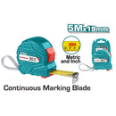 TOTAL TOOLS Steel measuring tape 5m x 19mm - TMT126351