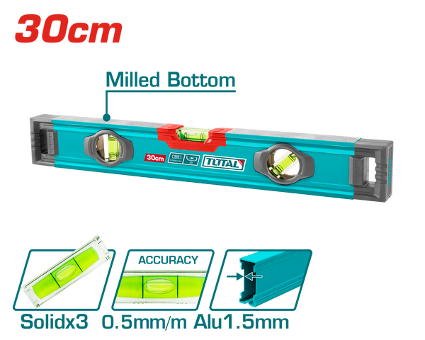 TMT23028 - توتال تولز ميزان مياه 3 عين طول 30 سم 