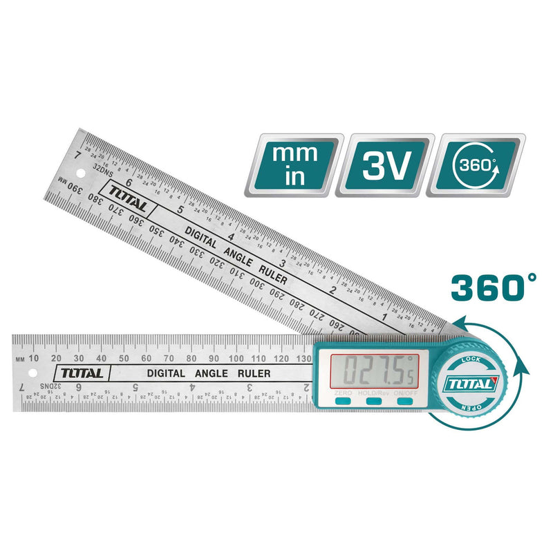 TOTAL TOOLS Digital angle ruler 0-360°-TMT333601