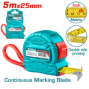 Total Tools Steel Measuring Tape 5m × 25mm – Model TMT34525