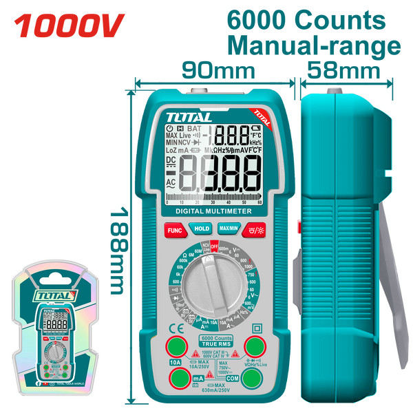 Total Tools Digital Multimeter 1000V – TMT5310002