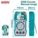 توتال تولز  افوميتر AC/DC  ديجيتال   600  فولت  - TMT5360011 