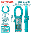 Total tools Digital AC clamp meter 1200 Ah. - TMT7610001