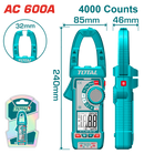 Total tools Digital AC clamp meter 600 Ah. - TMT766001