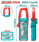 Total tools Digital DC/AC clamp meter 600 Ah. - TMT766002