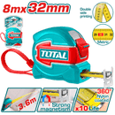 Total Tools Measuring Tape 8m × 32mm Magnetic – Double-Sided – TMT80832M