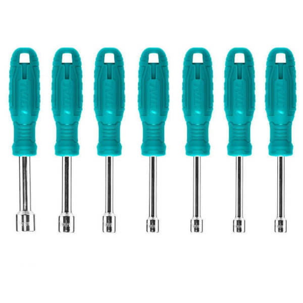 TOTAL TOOLS 7Pcs Nut Screwdriver Set from Size 6mm to 12mm X 185mm-TNSS0701
