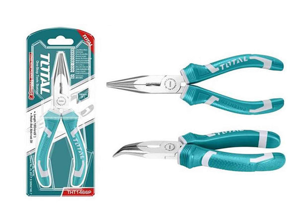 TOTAL TOOLS Bent nose pliers6"inch-THT1466P