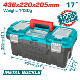 Total tools Plastic tool box 17"  - TPBX0172
