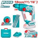 Total Tools 20V Cordless Rotary Hammer 1.8J + 2.0Ah Battery and Charger + 3 Pcs Drill Bits – TRHLI201881