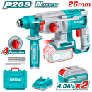 توتال تولز هيلتي بدون شربون 20 فولت مع 2 بطاريه 4 امبير و شاحن -TRHLI202287