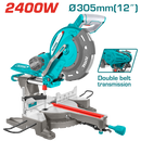 Total tools Mitre saw 12" 2400 w - TS42183057