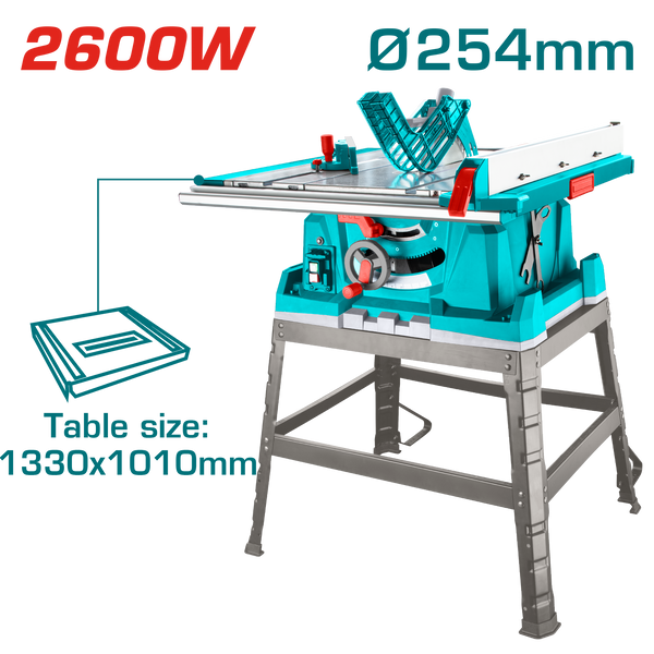 Total Tools Table saw 2600 W 10 inch-TS526043