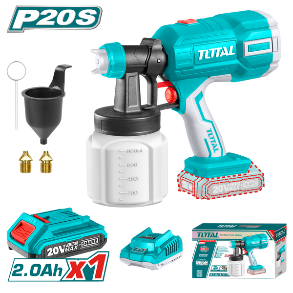 Total Tools Lithium-ion spray gun 20V With 1pcs battery And charger-TSGLI20406