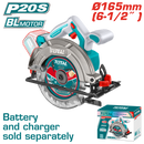 توتال تولز منشار صينية بطارية   6.5" ، 20 فولت ، بدون بطارية وشاحن – موديل TSLI1652