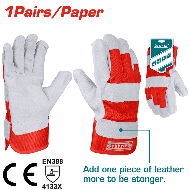 Total tools Leather gloves 10.5 inch - TSP14101