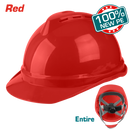 توتال تولز خوذه حمايه سيفتى  لون احمر  بحزام تثبيت - TSP2604