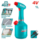 Total Tools Cordless Battery Sprayer 4V 1L – TSPP3701