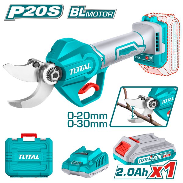 Total Tools 20V Cordless Pruning Shears up to 30mm  without Battery and Charger – TSSLI203083