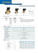 Brass Solenoid Valve 2/2 – 185°C Without Coil – Model: TUS-15