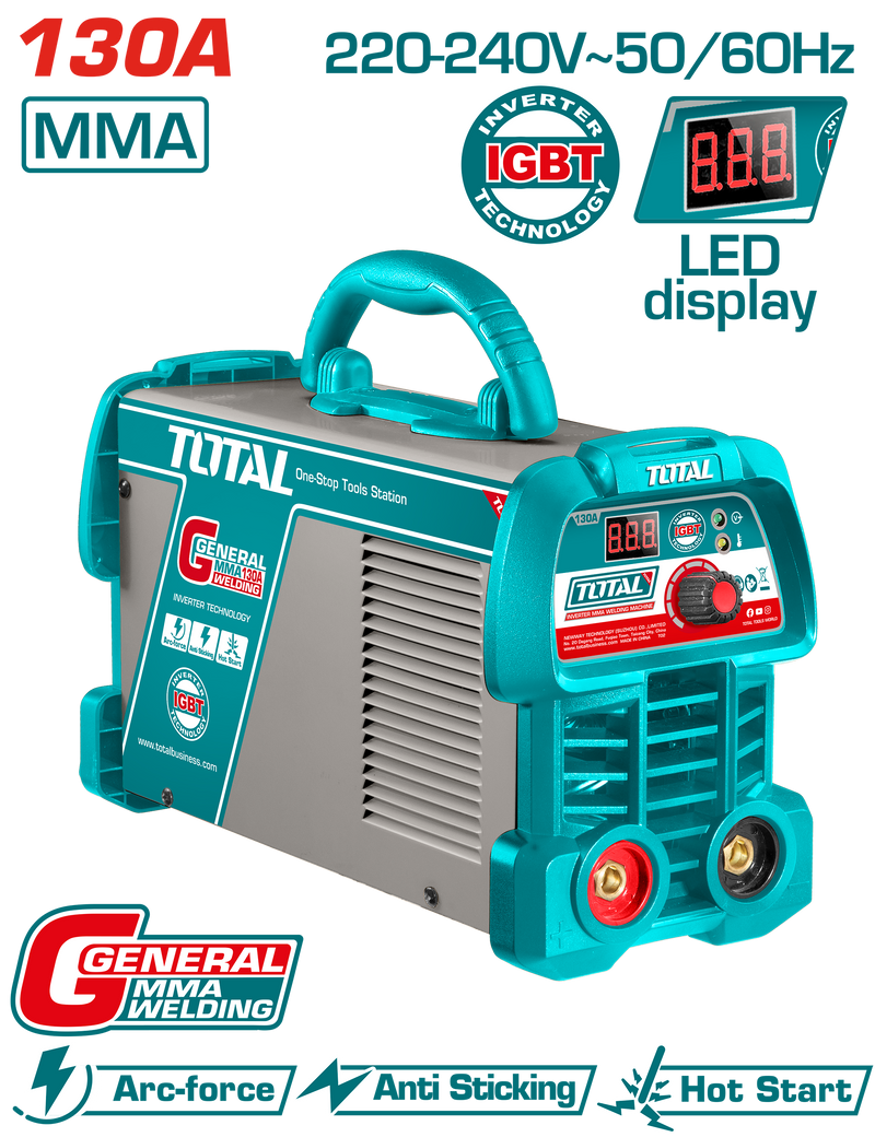 Total tools Inverter MMA welding machine 130 A , 1.6 : 3.2 mm - TW213059