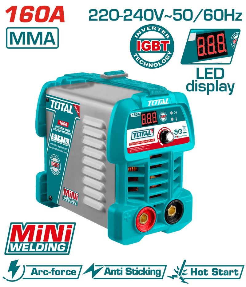 Total Tools Inverter MMA welding machine 160 A-TW216049