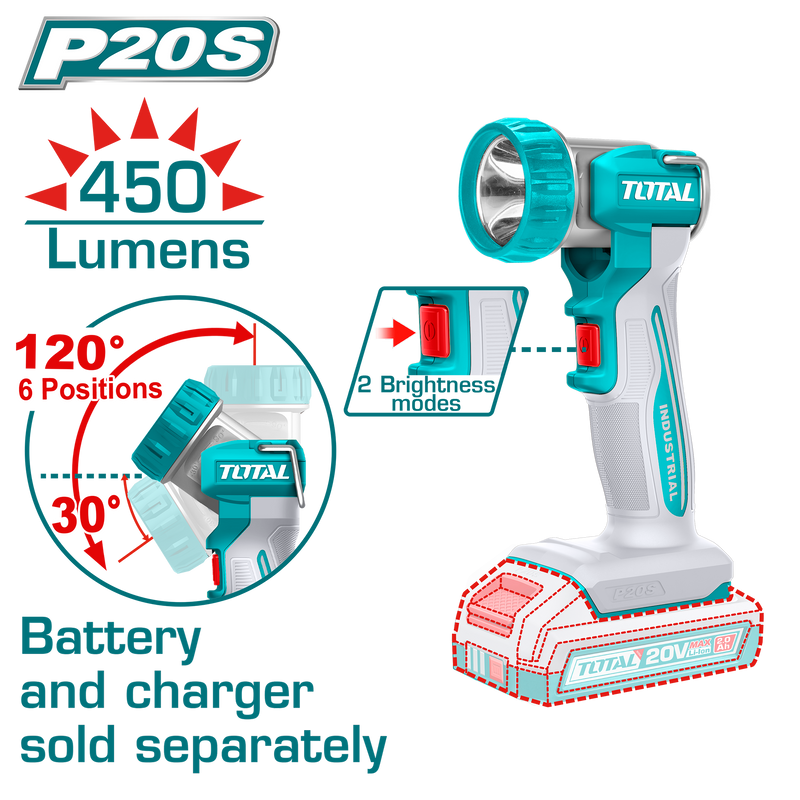 Total Cordless work lamp - TWLI2058