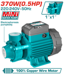 Total Tools 1/2HP 370W Water Pump – Max.head up to 30m – Model TWP137026