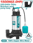 Total Tools Submersible Pump 2HP Stainless Steel Body Copper Motor - 14.5m – TWP7150026