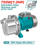 Total tools Stainless Steel Self-Priming Jet Water Pump 1.0 HP  -  TWPS375062