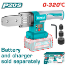 توتال تولز ماكينة لحام مواسير بولى بطارية 20 فولت حتى 320 درجة  ، بدون بطارية و شاحن - TWTLI2018