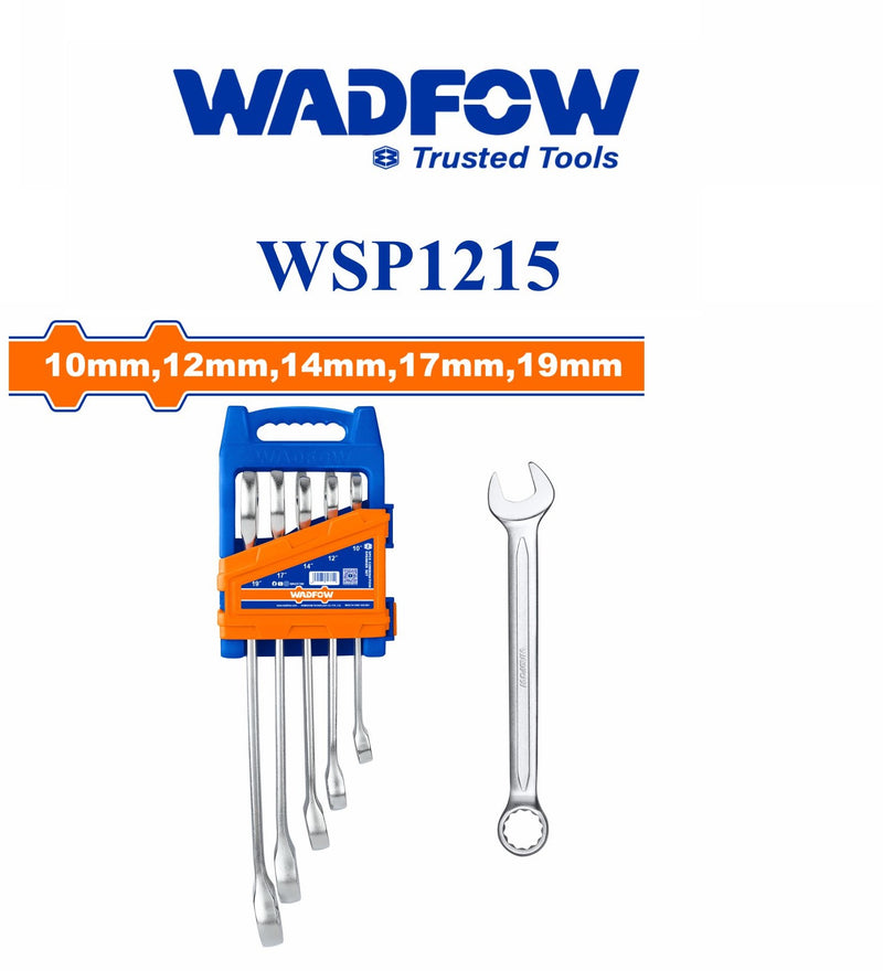 5Pcs combination spanner set 10-19mm WADFOW - WSP1215