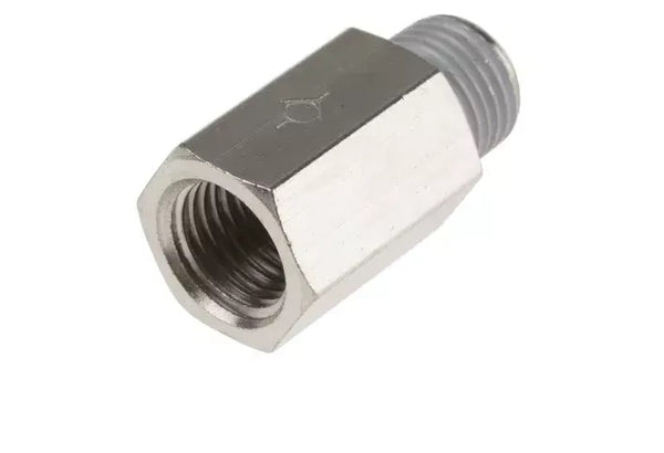 Metal Straight Check Valve, Female Thread x Male Thread,0.05 Bar Opening Pressure, Model : JPCVF-