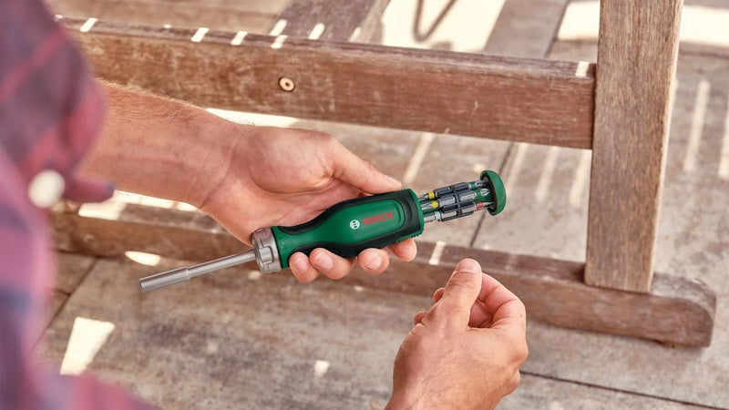 Bosch  ratchet screwdriver with 12 bits  - 1600A02BX2