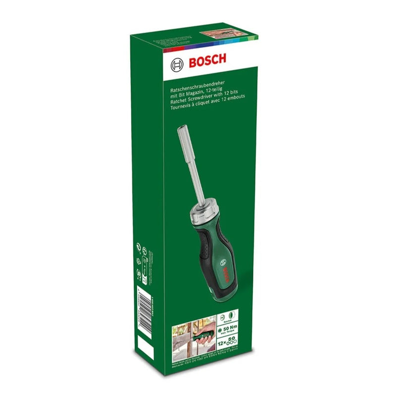 Bosch  ratchet screwdriver with 12 bits  - 1600A02BX2