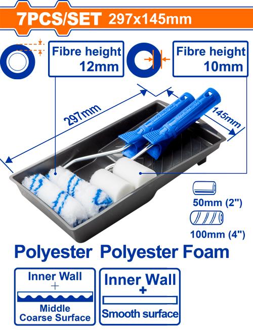 WADFOW  7-in-1 Cylinder brush set - WCB3H71