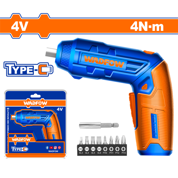 Wadfow Cordless screwdriver-4V-WCV4415